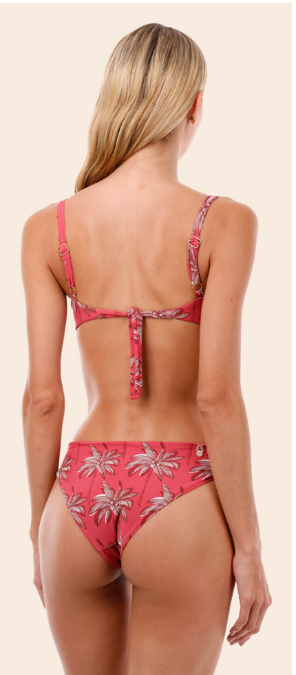 Tropical Wine Coral Bikini