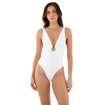 White Circle One Piece