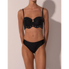 La Femme Mini Dotted Black Bikini Set