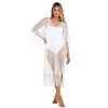 Fringed Out Long Caftan Cover Up