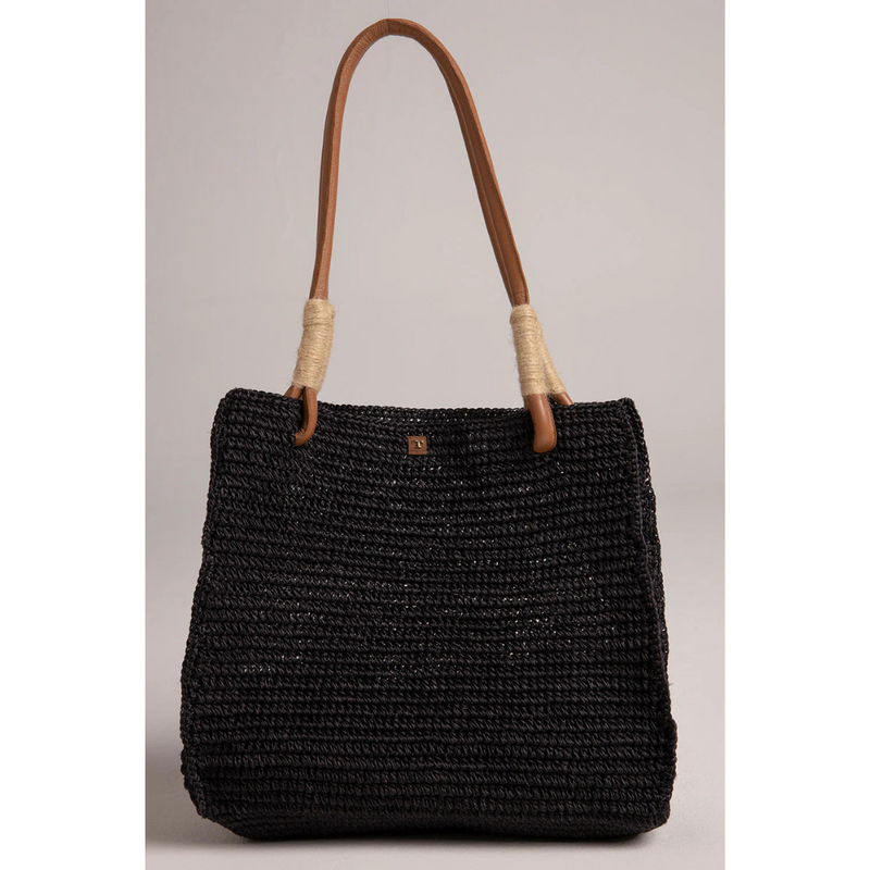 Beach Black Tote Bag