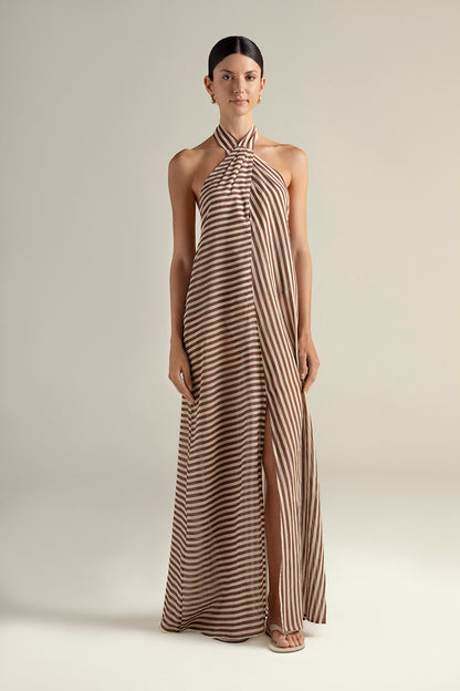 Halter stripe dress
