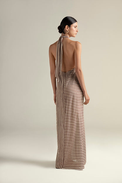 Halter stripe dress