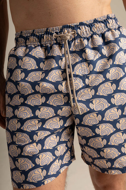Mens Blue Reef Swim Trunks