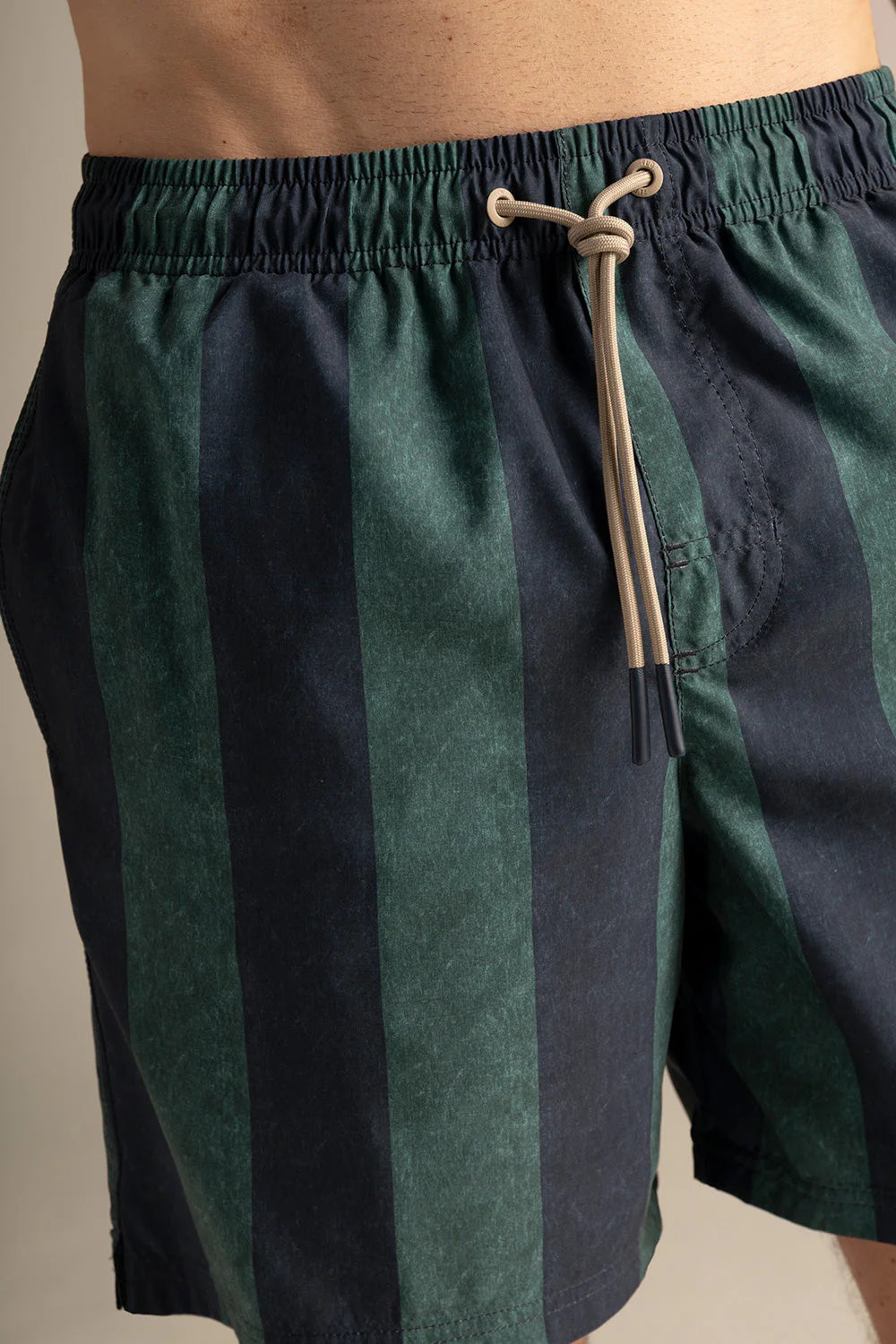 Mens Nautical Striped Swim Trunks