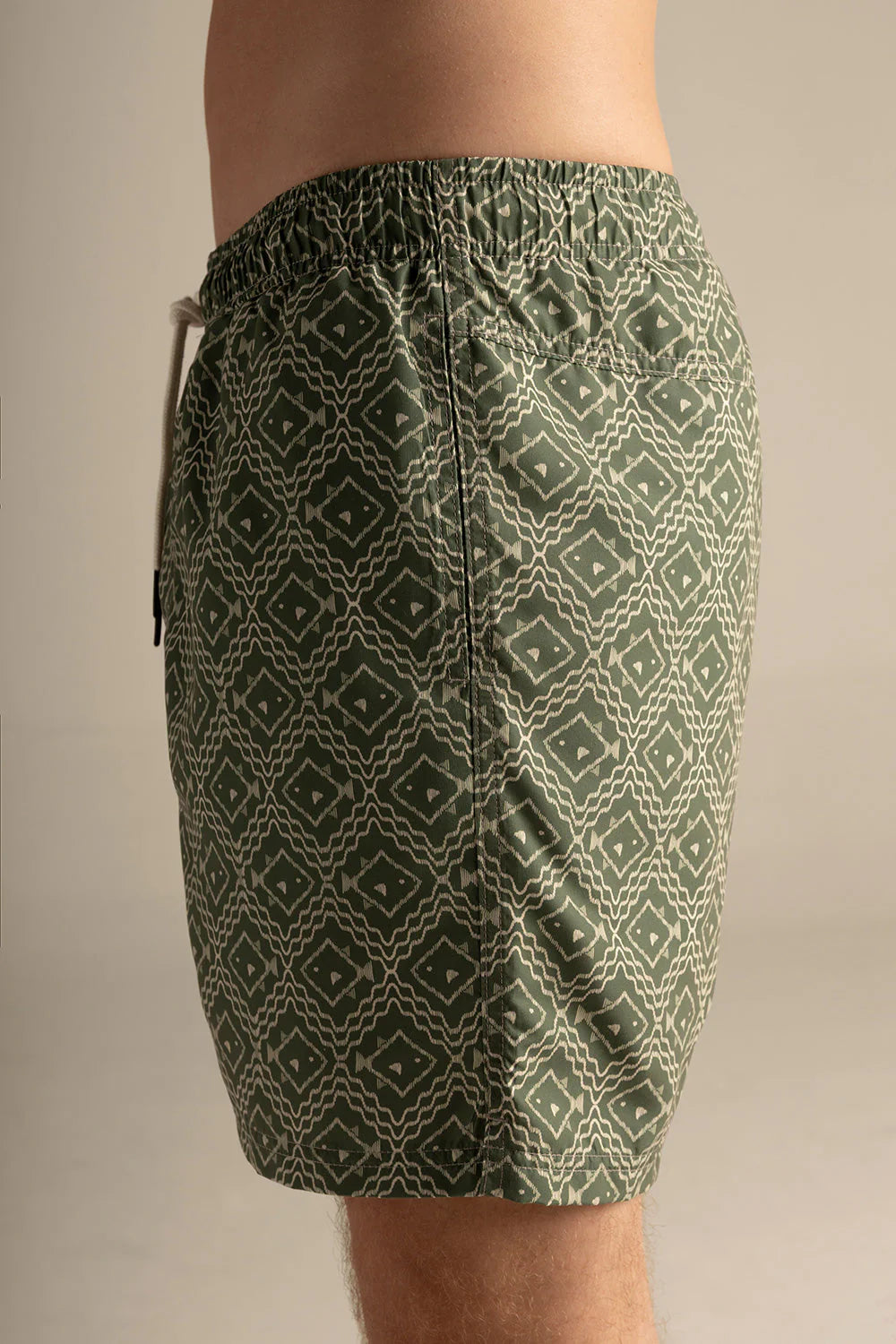 Mens Geometric Fish Swim Trunks