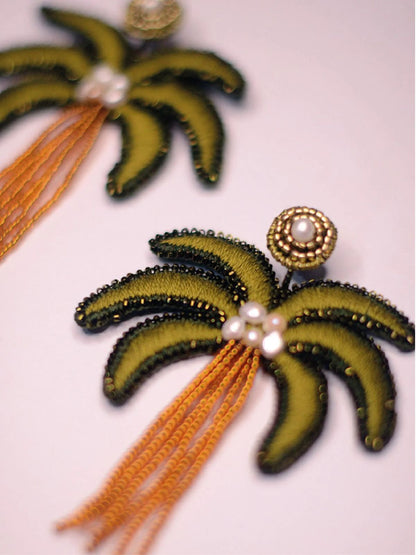 Tropical Palm Tree Earrings