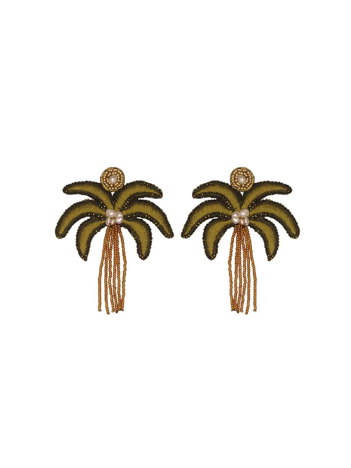 Tropical Palm Tree Earrings