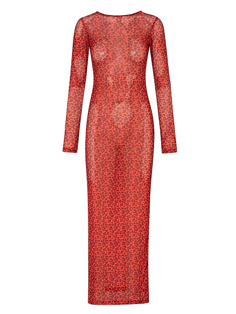 Maya Long Dress amber roar