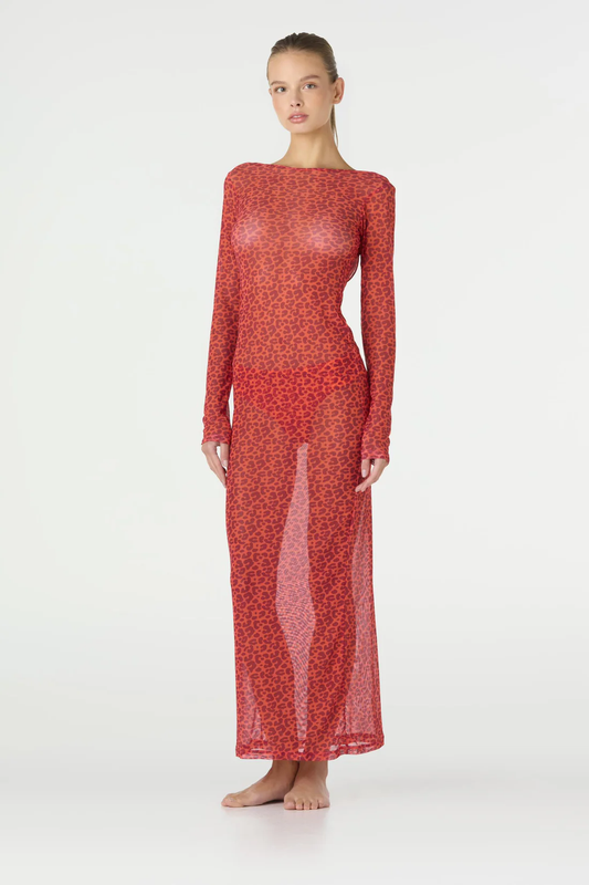 Maya Long Dress amber roar