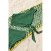 One Soulder Forrest Green Bikini Set