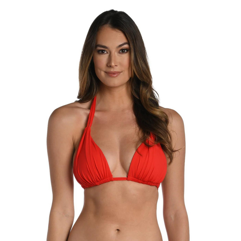 Island Goddess Halter Cherry Triangle Bikini Set